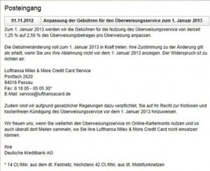 Screenshot aus dem Online-Kartenkonto Posteingang Screenshot aus dem Online-Kartenkonto Posteingang